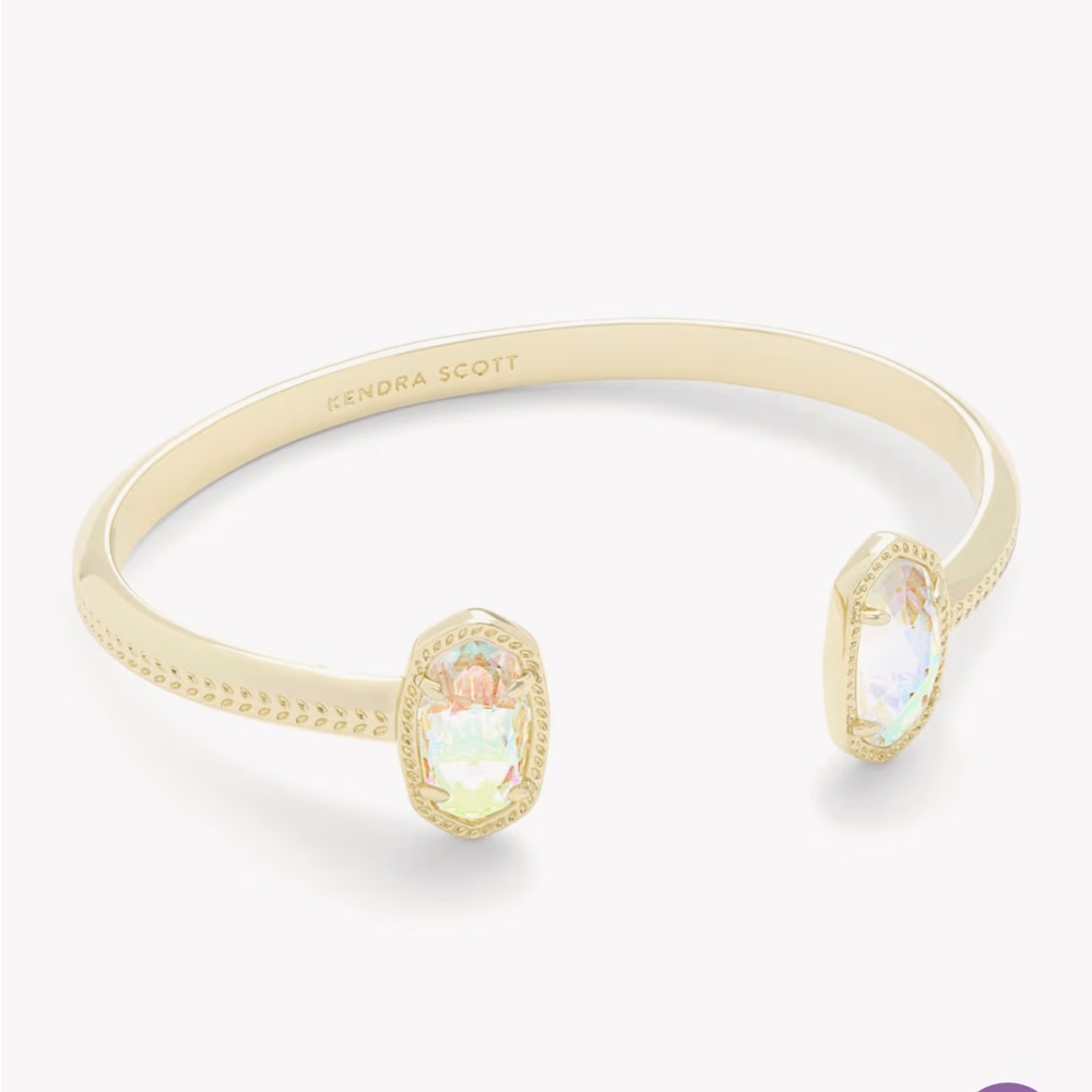 Kendra Scott Gold Cuff in Dichroic Glass